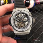 Perfect Replica XL Factory Hublot Big Bang Stainless Steel Sand Case Tourbillon Chronograph 45mm Watch (1)_th.jpg